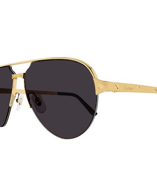 Cartier Santos De Cartier 24K Gold Plated Pilot Sunglasses  display picture 3