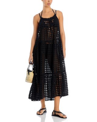 Solid & Striped Annika Eyelet Swim Cover Up Midi Dress | Bloomingdale's  Women