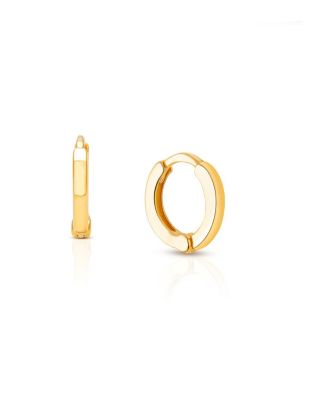 Tiny Blessings - Girls' 14K Gold Modern Tiny 9mm Huggie Hoop Earrings - Baby, Little Kid, Big Kid