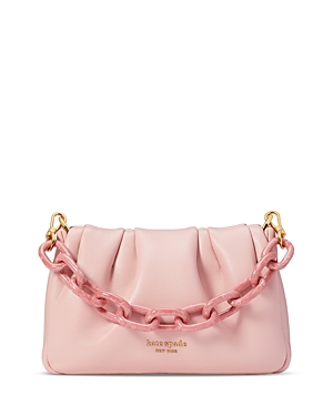 Kate Spade Souffle Smooth Leather Small Crossbody In Pink Dune