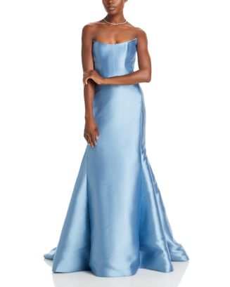 Amsale Strapless Mikado Gown | Bloomingdale's