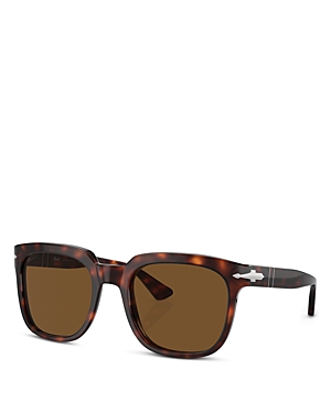 Shop Persol Square Sunglasses, 53mm In Havana/brown Polarized Solid