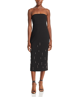 LIKELY BENNY STRAPLESS BEADED MIDI DRESS