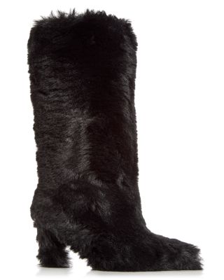 Jeffrey Campbell Women's Fuzzie Faux Fur High Heel Boots