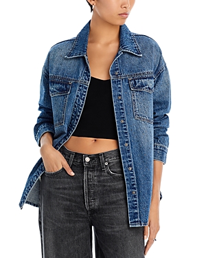 Pistola Mandy Oversized Denim Shacket In Illuminati