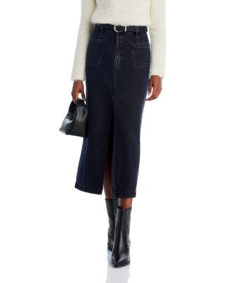 FRAME Le Bardot Denim Maxi Skirt Smart Closet