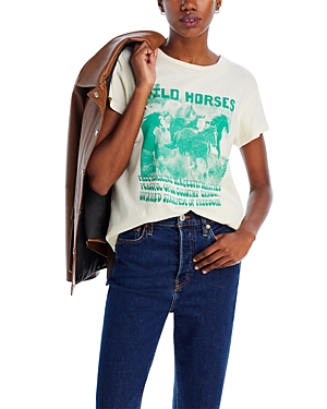 Mother The Boxy Goodie Goodie Crewneck Tee In Wild Horse