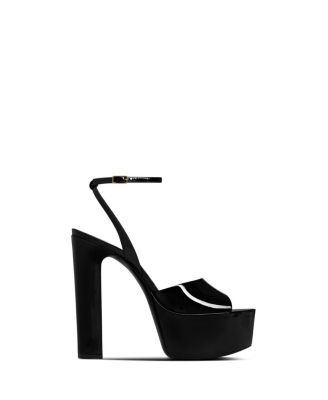 SAINT LAURENT Women's Jodie Platform Sandals in Shiny