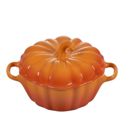 Stoneware Figural Pumpkin Petite Cocotte