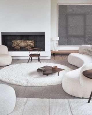 Sheep of the World Arctic Circle Washable Round Area Rug, 8'2" x 8'2"