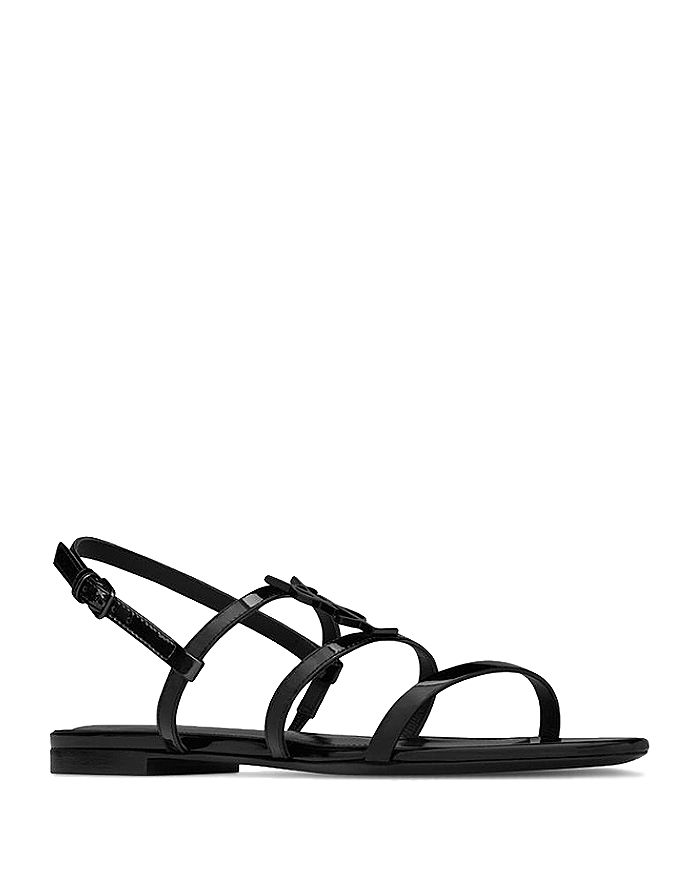 Saint Laurent Cassandra Sandals in Patent Leather Bloomingdale s