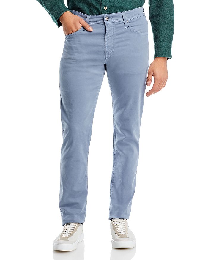 Shop Ag Tellis 34 Slim Fit Twill Pants In Blue Ice