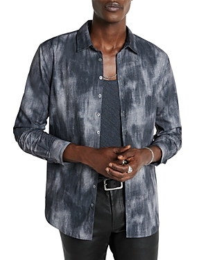 Shop John Varvatos Bucks Slim Fit Button Down Shirt In Med Gray