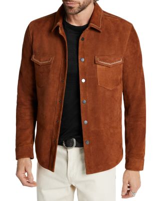 John Varvatos - Emmons Regular Fit Suede Shirt Jacket