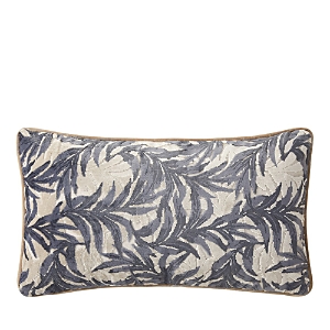 Yves Delorme Cordoue Palm Decorative Pillow, 13 X 22 In Navy