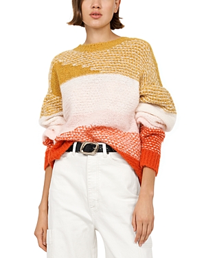 Shop Joie Angelisa Crewneck Sweater In Tigerlily Multi