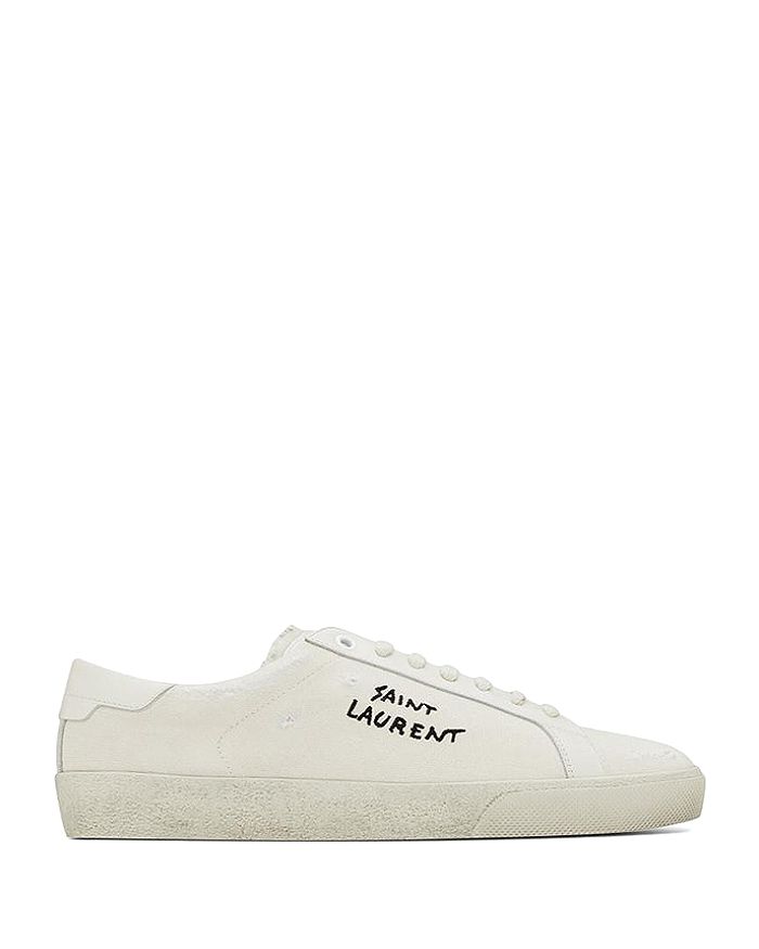 Saint Laurent Court Classic Sl/06 Embroidered Sneakers in Canvas and ...