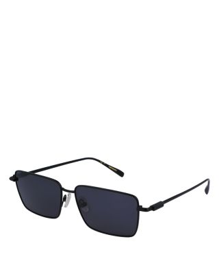 Prisma Rectangular Metal Sunglasses, 57mm