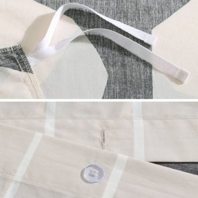 Kivet Grey Cotton Duvet Cover Set, King