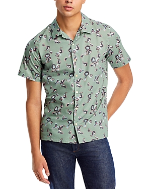 Ps By Paul Smith Short Sleeve Casual Fit Button Up Shirt In Green