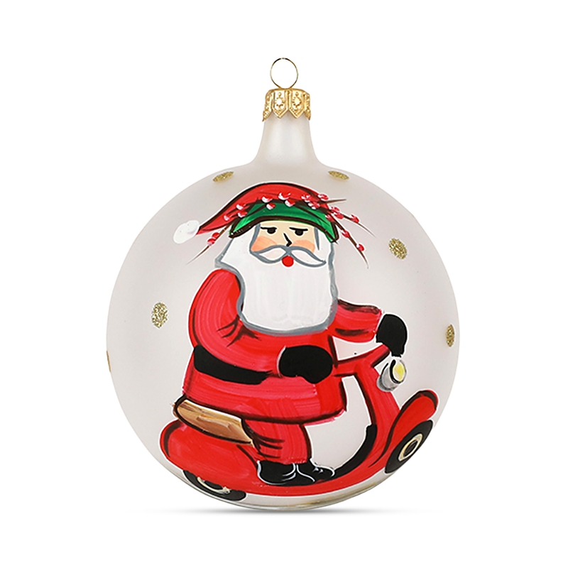 Vietri Old St. Nick Vespa Ornament In Red