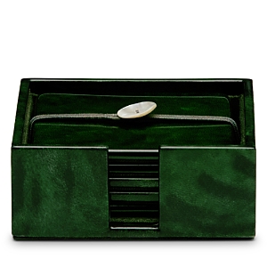 Blue Pheasant Nelson 6 Pc. Coaster Set In Emerald Gloss
