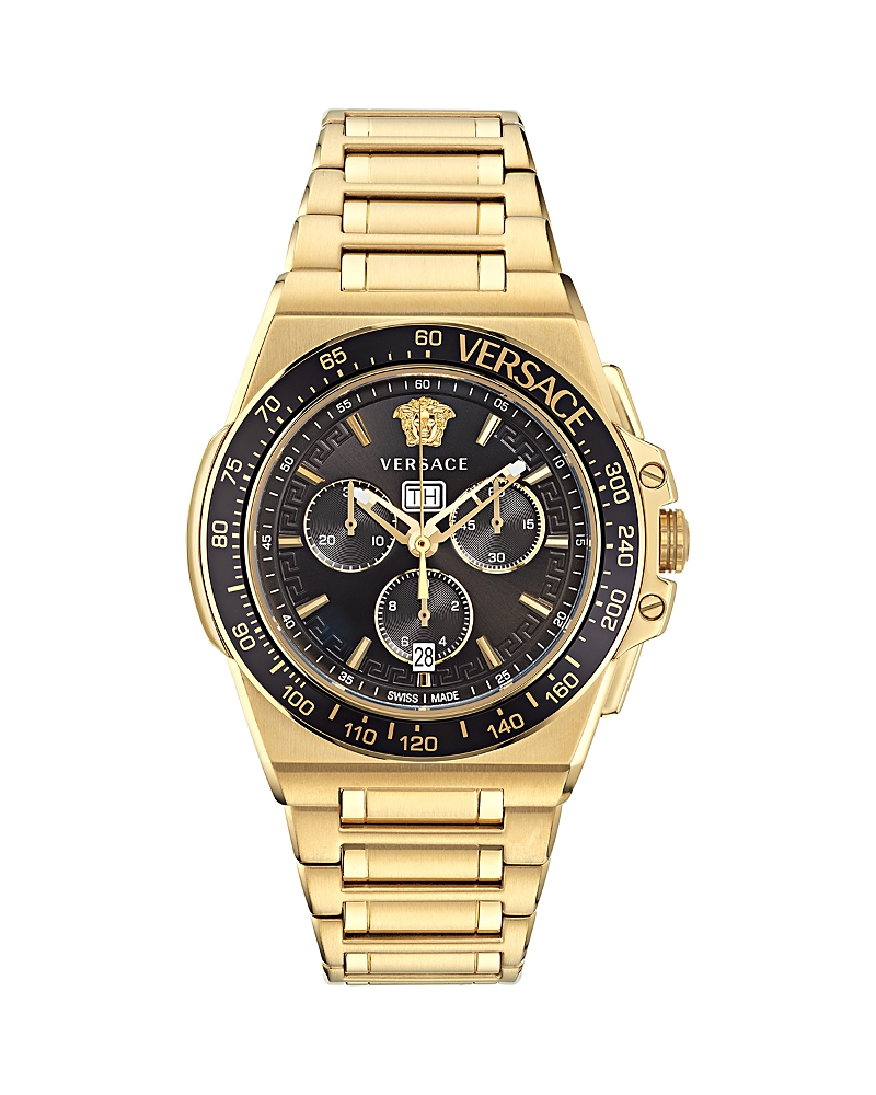 Versace Watch Greca Extreme Chrono In Black/gold