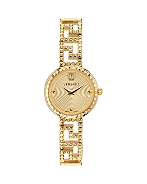 Shop Versace Greca Goddess Watch, 28mm In Gold