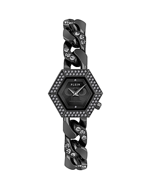 Shop Philipp Plein Hexagon Groumette Watch, 28mm In Black