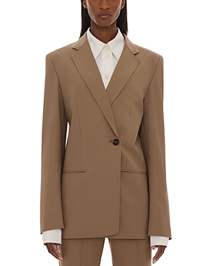 Helmut Lang Single-double Breasted Blazer In Dune