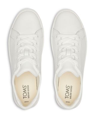 Women&#39;s Leather Low Top Lace Up Sneakers 