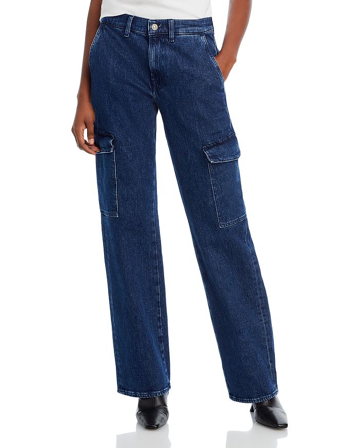 7 For All Mankind Tess High Rise Cargo Jeans in Undercover | Bloomingdale's