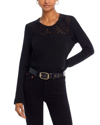 Wilt - Lace Yoke Long Sleeve Top