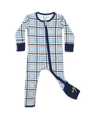 Bellabu Bear - Unisex Holiday Plaid Convertible Footie - Baby, Little Kid