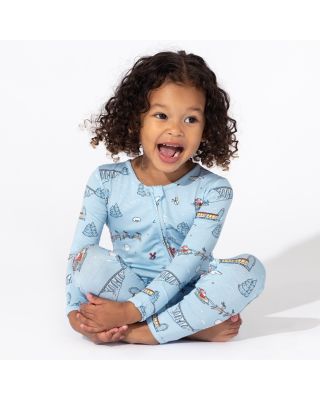 Unisex Polar Express Print Convertible Footie - Baby, Little Kid