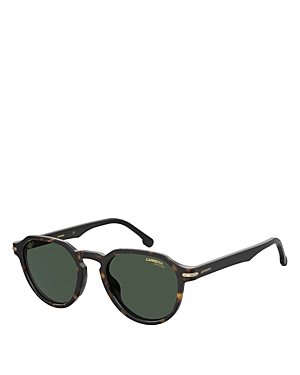 Carrera Round Sunglasses, 50mm In Havana/green Solid