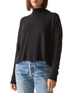 Michael Stars Frida Mock Neck Top In Black
