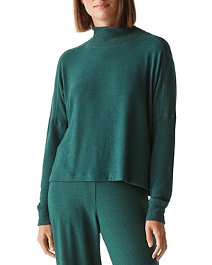 Michael Stars Frida Mock Neck Top In Ivy