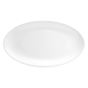 L'Objet Soie Tresse White Oval Platter, Large