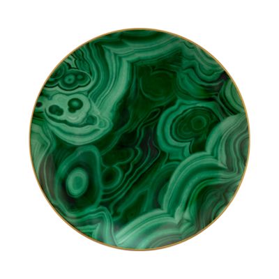 L'Objet Malachite Dessert Plate, Set of 4
