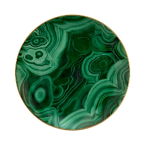 L'objet Malachite Dessert Plate, Set Of 4 In Green
