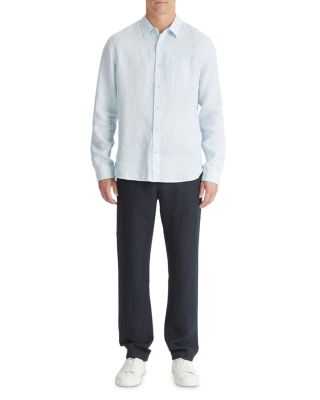 Solid Linen Button Down Shirt