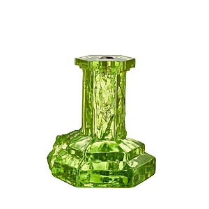 Kosta Boda Rocky Baroque Candlestick, Large In Green