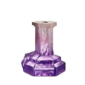 Kosta Boda Rocky Baroque Candlestick, Large In Lilac