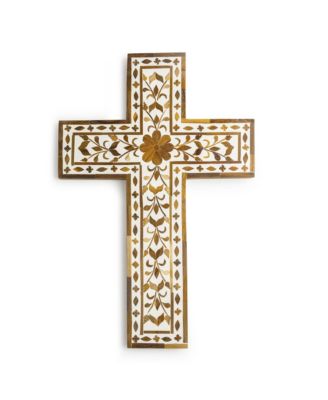 GAURI KOHLI - Jodhpur Wood Inlay Wall Cross