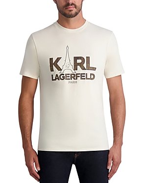 Karl Lagerfeld Paris Cotton Eiffel Tower Karl Logo Graphic Tee