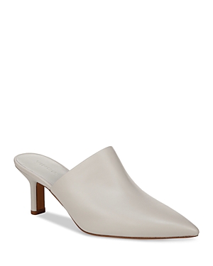 Vince Women's Penelope Leather Pointed Toe Mules In Catalina Blush Beige Leather