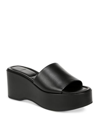 Vince - Women's Polina Leather Platform Slide Sandals