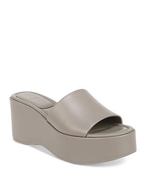 Vince Polina Platform Sandal In Hazelstone Gray Leather