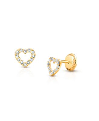  Children's 14K Gold Love of Mine Studs Girls' Screw Back Earrings